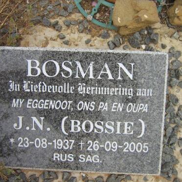 BOSMAN J.N. 1937-2005