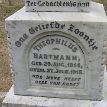 BARTMANN Theophilus 1914-1915 :: BARTMANN Pieter 1912-1920