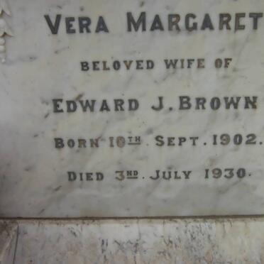 BROWN Vera Margaret 1902-1930