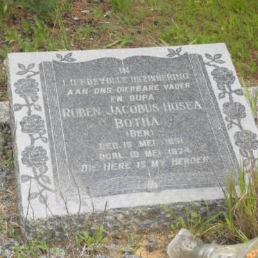 BOTHA Ruben Jacobus Hosea 1891-1974