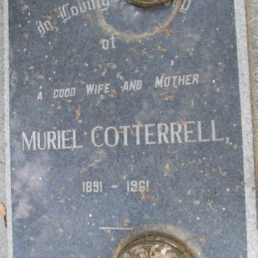 COTTERRELL Wal. 1891-1962 &amp; Muriel 1891-1961 