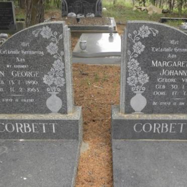 CORBETT Jan George 1896-1963 &amp; Margaretha Johanna VILJOEN 1908-1970