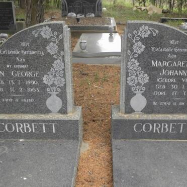CORBETT Jan George 1896-1963 &amp; Margaretha Johanna VILJOEN 1908-1970