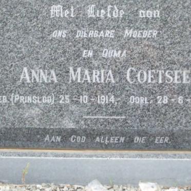 COETSEE Anna Maria nee PRINSLOO 1914-1993