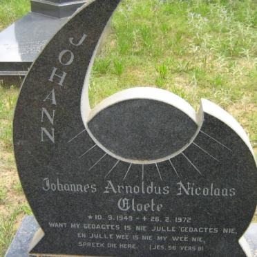 CLOETE Johannes Arnoldus Nicolaas 1949-1972