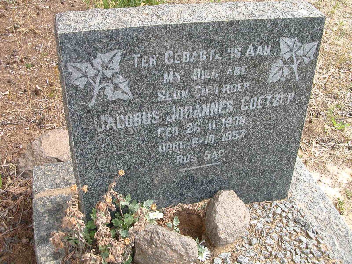 COETZER Jacobus Johannes 1930-1957