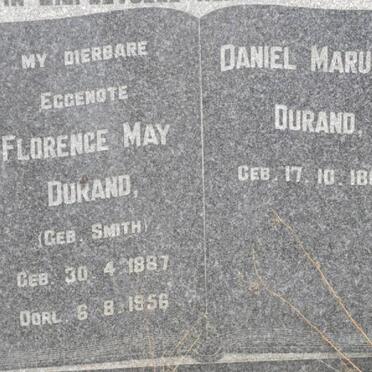 DURAND  Daniel Marunis 1883- &amp; Florence May SMITH 1887-1956