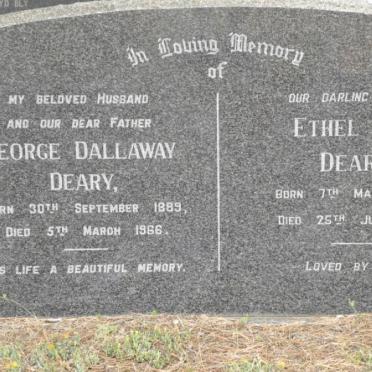 DEARY George Dallaway 1889-1966 &amp; Ethel May 1889-1980