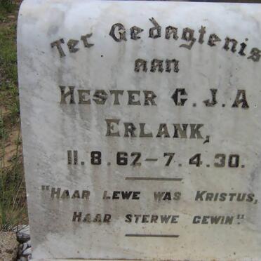 ERLANK Hester C.J.A. 1862-1930