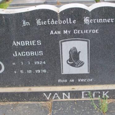 ECK Andries Jacobus, van 1924-1976