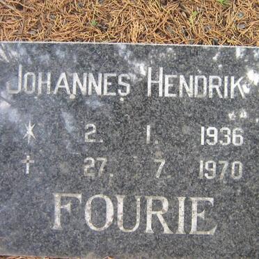 FOURIE Johannes Hendrik 1936-1970