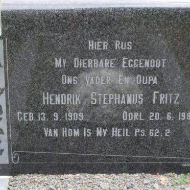 FRITZ Hendrik Stephanus 1909-1983