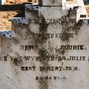 FOURIE Mertina J. nee VAN WYK 1874-1916