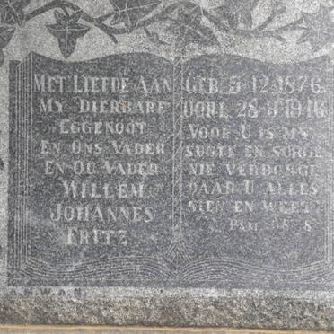 FRITZ Willem Johannes 1876-1916