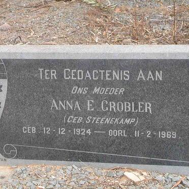 GROBLER  Anna E. nee STEENEKAMP 1924-1969