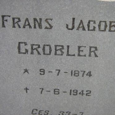 GROBLER Frans Jacob 1874-1942