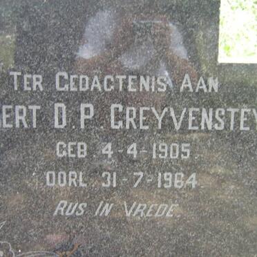 GREYVENSTEYN Gert D.P. 1905-1964