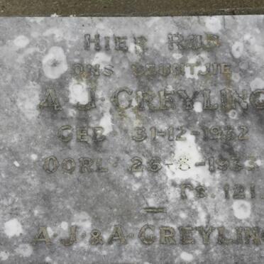 GREYLING A.J. 1932-1933