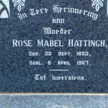 HATTINGH Jacob Jacobus 1874-1966 &amp; Rose Mabel 1883-1967