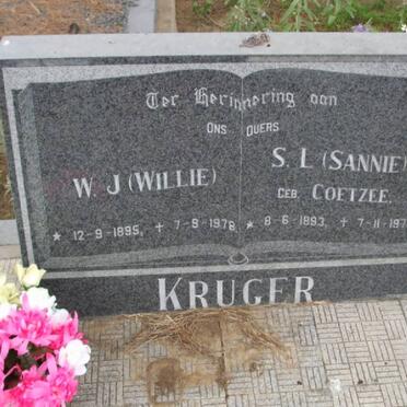 KRUGER W.J. 1895-1978 &amp; S.L. COETZEE 1893-1978