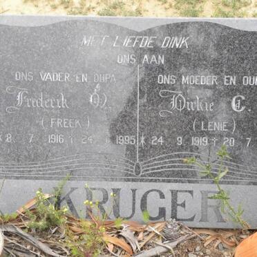 KRUGER Frederik W. 1916-1995 &amp; Dirkie C. 1919-1991