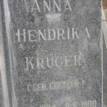 KRUGER Pieter McDonald 1920-1970 &amp; Anna Hendrika COETZER 1924-1980 