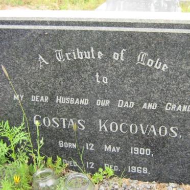 KOCOVAOS Costas 1900-1968