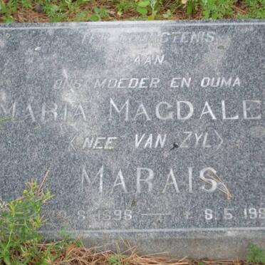 MARAIS Maria Magdalena nee VAN ZYL 1898-1982