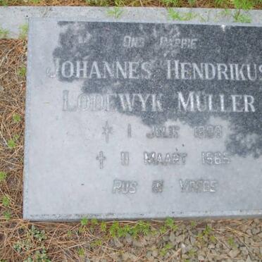 MüLLER Johannes Hendrikus Lodewyk 1898-1965