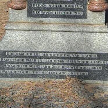 MYBURGH Albert Lambertus 1841-1901 &amp; Lucia Christina HATTINGH 1846-1914