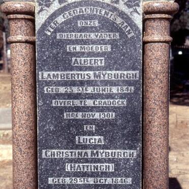 MYBURGH Albert Lambertus 1841-1901 &amp; Lucia Christina HATTINGH 1846-1914