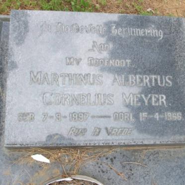 MEYER Marthinus Albertus Cornelius 1897-1966