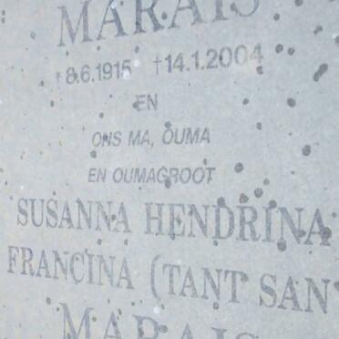 MARAIS Jan 1915-2004 &amp; Susanna Hendrina Francina VISAGIE 1916-