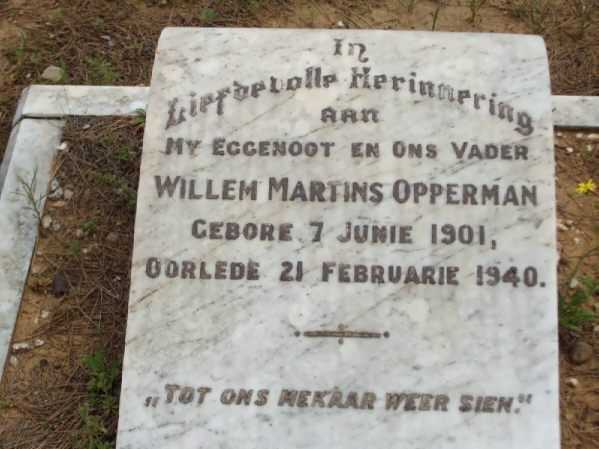 OPPERMAN Willem Martins 1901-1940