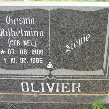 OLIVIER Gesina Wilhelmina nee NEL 1906-1985
