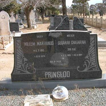 PRINSLOO Willem Marthinus 1910-1974 &amp; Susarah Chatarina ELS 1905-1994