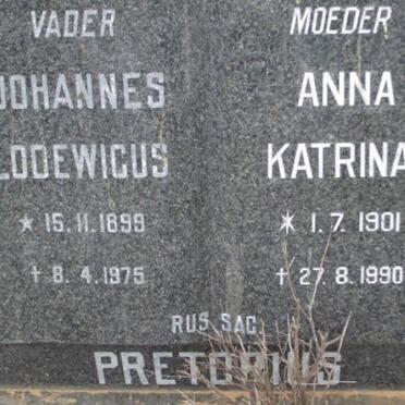 PRETORIUS Johannes Lodewicus 1899-1975 &amp; Anna Katrina 1901-1990
