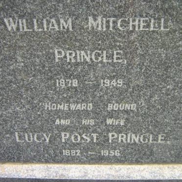 PRINGLE William Mitchell 1878-1949 &amp; Lucy POST 1882-1956