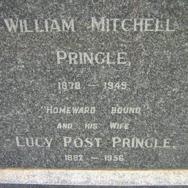PRINGLE William Mitchell 1878-1949 &amp; Lucy POST 1882-1956