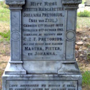 PRETORIUS Hester Margaretha Johanna nee van Zijl 1872-1912 :: PRETORIUS Martha :: PRETORIUS Pieter :: PRETORIUS Johanna