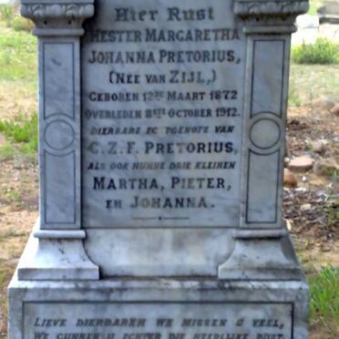 PRETORIUS Hester Margaretha Johanna nee van Zijl 1872-1912 :: PRETORIUS Martha :: PRETORIUS Pieter :: PRETORIUS Johanna