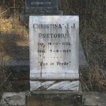 PRETORIUS Christina J.J. 1908-1937
