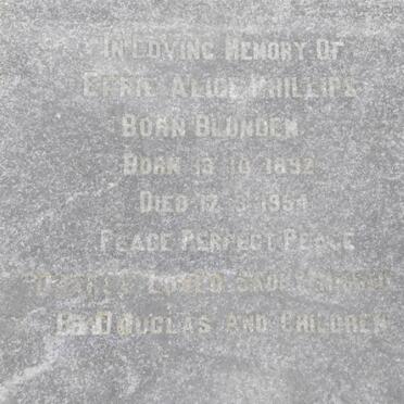 PHILLIPS Effie Alice nee BLUNDEN 1892-1954