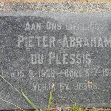 PLESSIS Pieter Abraham, du 1926-1928