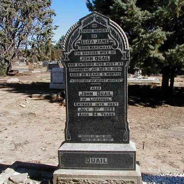 QUAIL John -1932 &amp; Eliza Jane MARSHALL -1924