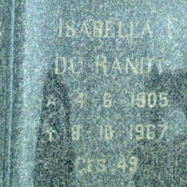 RANDT Isabella F. du 1905-1967