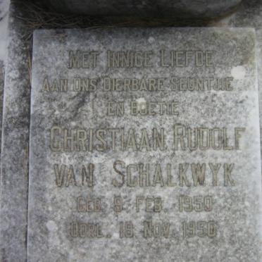 SCHALKWYK Christiaan Rudolf, van 1950-1950