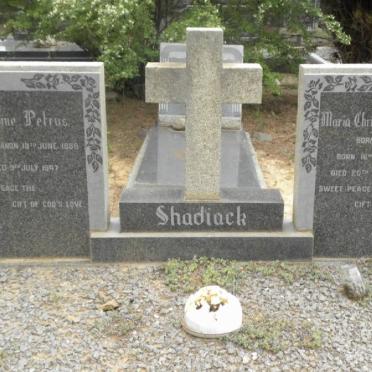 SHADIACK Antonie Petrus 1885-1947 &amp; Maria Christina BESTER 1906-1961
