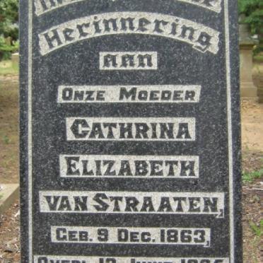 STRAATEN Cathrina Elizabeth, van 1863-1935