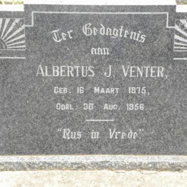 VENTER Albertus J. 1875-1956